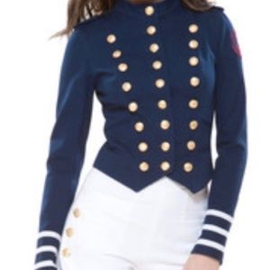 Betsey Johnson Military Style Jean Jacket